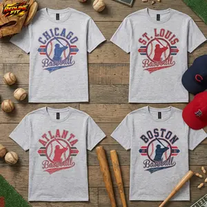 Ash Grey Vintage Baseball T-shirt, Retro Established City Baseball Pullover Sports Unisex Crewneck Tee Sublimation Print Casual Graphic Top