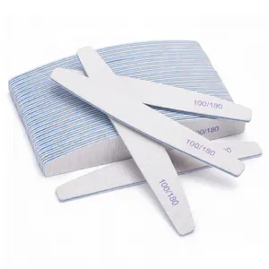 100/180 Grit (80/80 Grit Optional) Nail Files - Double-Sided Emery Boards for Acrylic, Gel & Natural Nails, Strong Finger Nail Filler, Coarse Nail File for Home and Salon Use