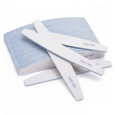 Diamond Shape Double-Sided Emery Board Files, 100/180 Grit (80/80 Grit Optional) Water-Wash Strong Buffers for Acrylic, Gel & Natural Nails, Birthday/Christmas Gifts for Adults, Girls Who Love Nail Art (Home DIY/Salon Use)