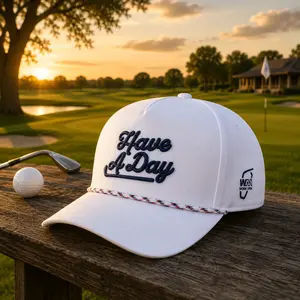 Breezy Golf "Have A Day" Rope Hat | Black WM Phoenix Open Edition + Limited Summer Rope Hat | Premium Adjustable Golf Bundle