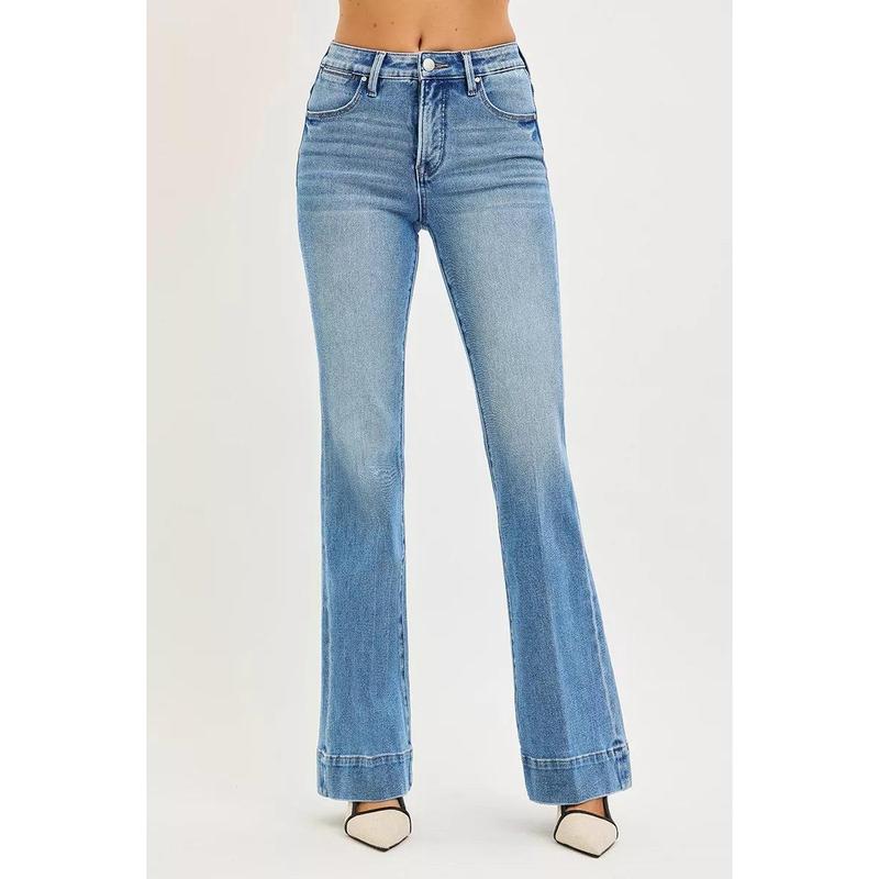 RISEN Tummy Control 4 Way Stretch Mid Rise Flare Jeans