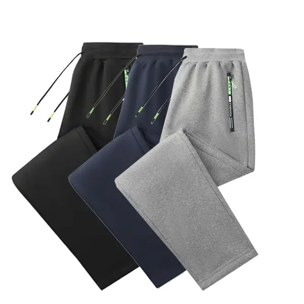 Three-piece men's solid color fashion sweatpants, suitable for all seasons, very suitable for spring, autumn and summer wear, Activewear Bottoms, Athleisure Pants, Casual Sports Pants