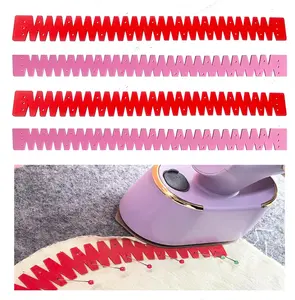 Flex Hemmer 4 Pack Heat Resistant Hem Ruler Flexible Sewing Aid for Curved Hems Shirt Tails Necklines  Marking Holes Easy Ironing Tool