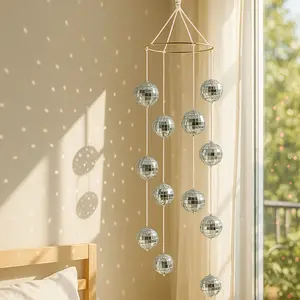Disco Ball Design Hanging Wind Chime, Creative Sun Catcher, Hanging Decoration for Home Garden Room, Garden Decoration Supplies