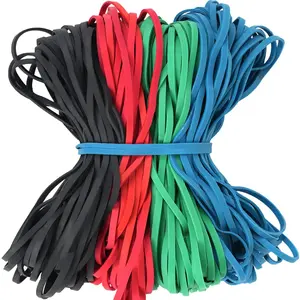 140 Pack Garbage Can Rubber Bands Fits 8-33 Gallon Size #117 Colored Large Heavy Duty Elastic Bands 7x1/8 Inches for Office Supplies File Folders Litter Box