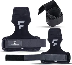 Double Layer Leather Weight Lifting Straps w/ Wide Neoprene Padding for Enhanced Grip & Support – Perfect for Deadlifts, Powerlifting & Gym