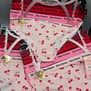 Juicy Couture No Panty Lines Sz S Set Of  5 Panties Logo Soft Polyester Stretch Multicolor