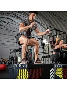 3 In 1 Plyo Jump Box, Soft Jumping Box For Excerise Training,High-Density Foam And Wood Board Plyometric Jump Box For Home Gym,Weight Capacity 1000LB Plyo Box, Non-Slip Multi-Use Cushioned Plyometric Jump Box For Jumpin