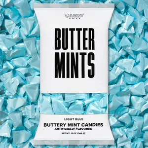 Light Blue Wrapper Buttermints