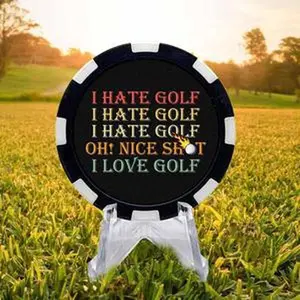 I hate Golf Custom Golf Poker Chip Marker