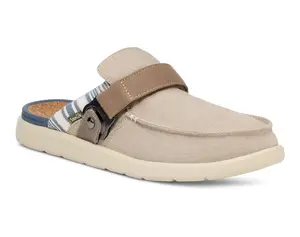 Sanuk Happy Hour Lite Resort Men's Mules - Round Toe Flatform All Seasons Walking Shoes with Soft Footbed & Water Repellent Upper