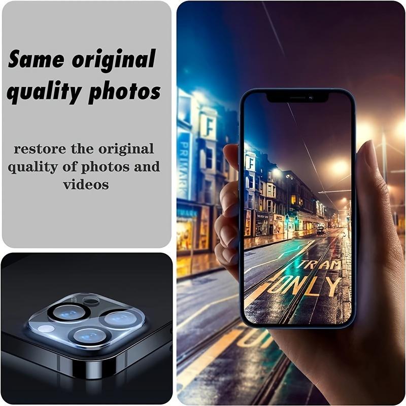 2pcs iPhone Camera Lens Protector Tempered Glass Protector Lens Cover for iPhone 14 13 12 11 Pro Max XR XS - Scratch-Resistant, for Camera lens (Compatible with Smartphones)