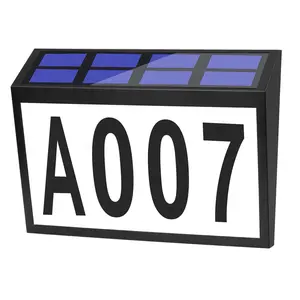 Solar House Number Light, Illuminated Lighted House Number Sign, Waterproof LED Solar Address Marker, Mailbox Street Yard Decoration