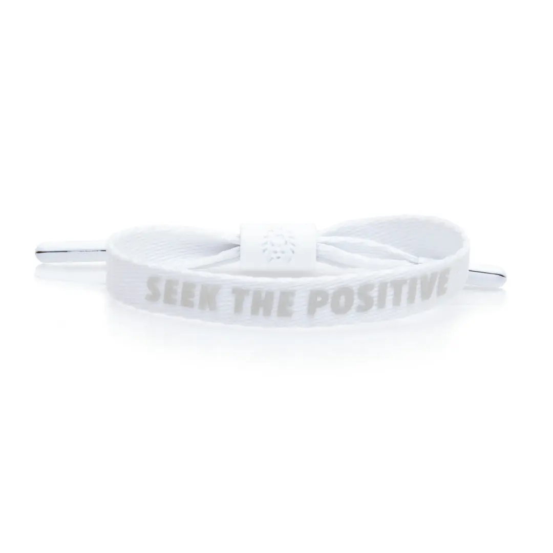 "Seek the Positive" Printed Single Lace Bracelet