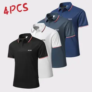 4 Pack - Men's Solid Color Slim Fit Henley Shirt, Button Half Placket, Comfortable, Breathable Stretch Fabric Suitable for Workouts & Training, Men's Crew Neck Short Sleeve Top, Ideal for Summer Casual Wear & Outdoor Activities SpringStatements Menswear