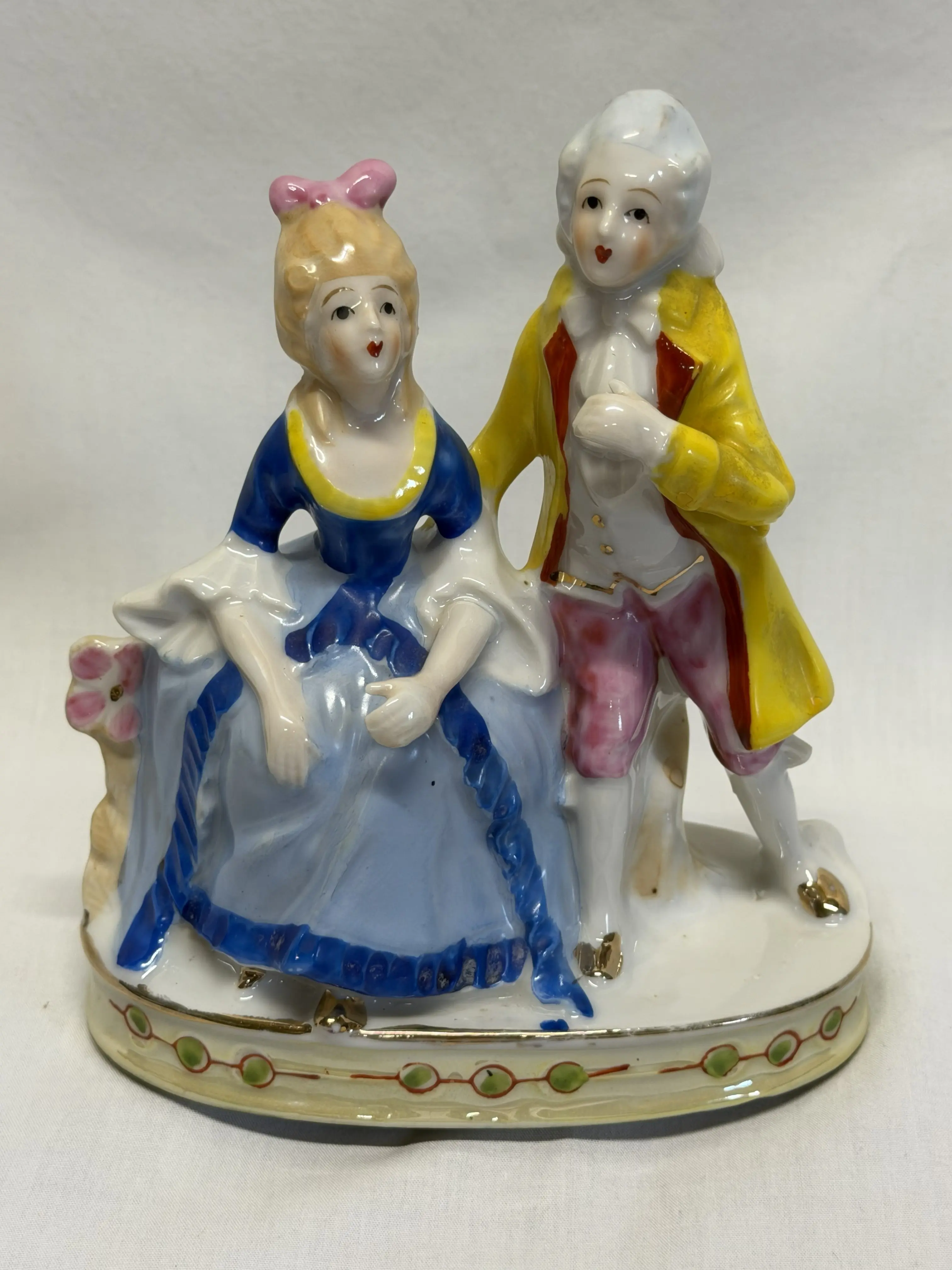 Courting Couple Porcelain Figurine Made in Japan Vintage