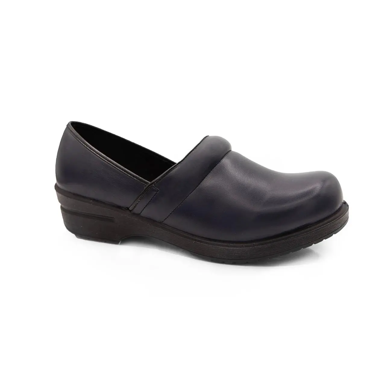 Black Smooth Nursing Clogs