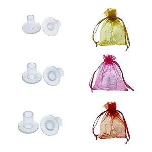 Clear High Heel Protectors，3 Size Soft Heel Covers for Walking on Grass and Uneven Floor(S/M/L) (3 Pair (Pack of 1))