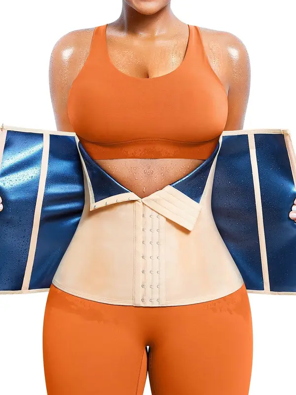 Women's Plain Zipper Waist Trainer, Basic Tummy Control Hook Closure Fajas Colombianas Shaper, Summer Outfits 2026, Women's Tummy Control Clothing 2