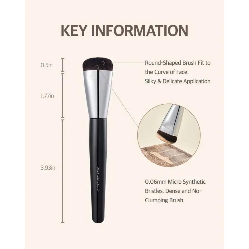 Liquid Foundation Flat brush | Korean Makeup brush with Super Micro brush | studio quality makeup tools