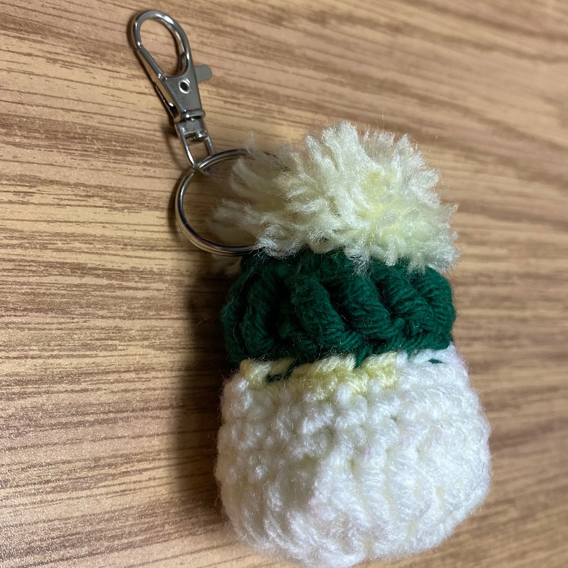 Soft Stuffed Succulent Crochet Cactus Keychain Plushie