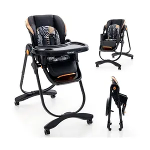 Folding Baby Dining High Chair with Adjustable Height and Recline