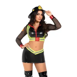 Three Pieces Five Alarm Fire Fighter Costume Set