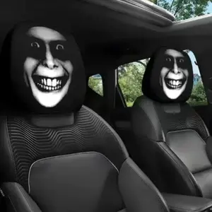 Horror Theme Car Headrest Set (2 Pieces), Fashionable Comfort, No Fill Design, Suitable for Sedans, Trucks, Suvs, Easy Installation, Car Accessories