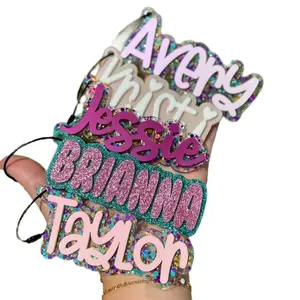 Custom Backpack Name Keychains, Personalized School Name Tag, Backpack Name Tags, Lunch Box Name Tag, Bog Bag Key Chain