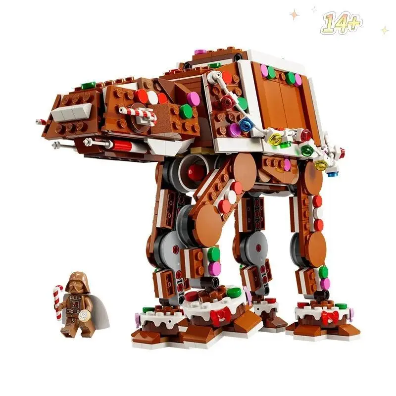 697Pcs Christmas Gingerbread Winter Vehicle Building Set, Festive Display Model, Numbered Bags Included, No Retail Box, DIY Assembly Kit, Holiday Home Decor, Christmas Gift