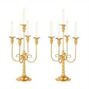 20inch Candlestick Holder For Table Centerpiece - 2pcs Candelabra Candle Holder 5 - Arm Candlestick Holders For Taper Candles Tall Floral Centerpieces For Tables,Halloween And Decorations