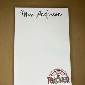 4.25x5.5 Custom Teacher Tear-Away Notepad