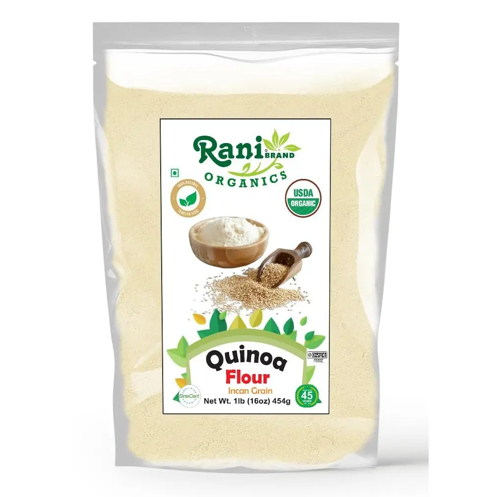 Rani Organic Quinoa Flour (Incan Grain) 16oz (1lb) 454g ~ All Natural | Vegan | Gluten Friendly | NON-GMO | Kosher | Indian Origin | USDA Certified Organic