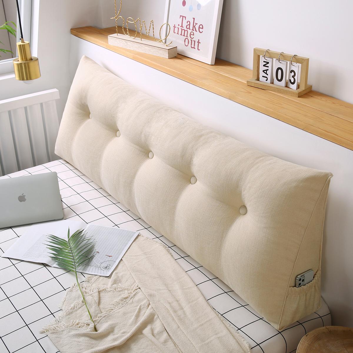 Triangular Positioning Support Pillow Reading Backrest Wedge Pillow Headboard for Day Bed Bunk Bed RV/Trailer for Single Bed Bedroom Sofa,39.3" x 16.7" x 7 ladybug  pillow  pets