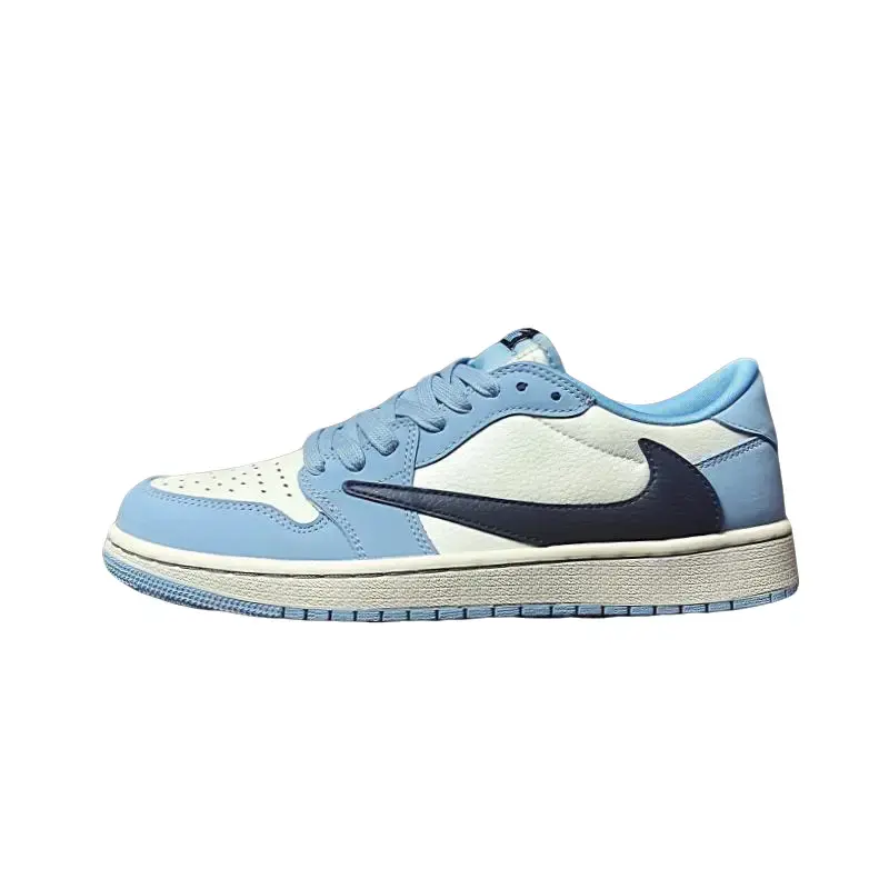 Brand New Unopened Packaging Unisex Light Blue Cream White Smooth Leather Low Top Casual Shoes Sweat Wicking Lining Height Boost Couple Matching Non Slip Sport Sneakers
