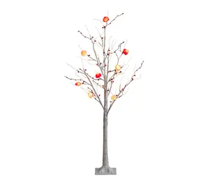 Nearly Natural 4' Pre-Lit twig tree with Heartshaped Ornament