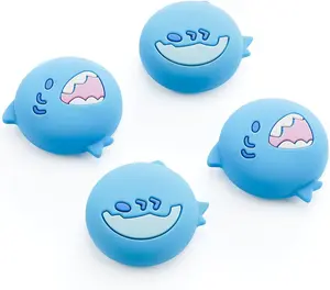 GeekShare Switch 2 Silicone Thumb Grip Caps, Joystick Anti-Slip Cover Caps Compatible with Switch 2025,4pcs - Cute Shark