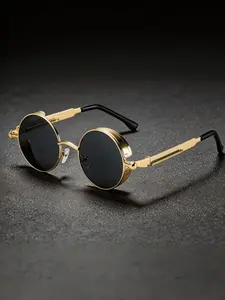 Unisex Y2K Punk Round Frame Glasses, Durable Street Style Accessory, Perfect for Daily Wear, Parties, Beach Vacations, Gift Idea