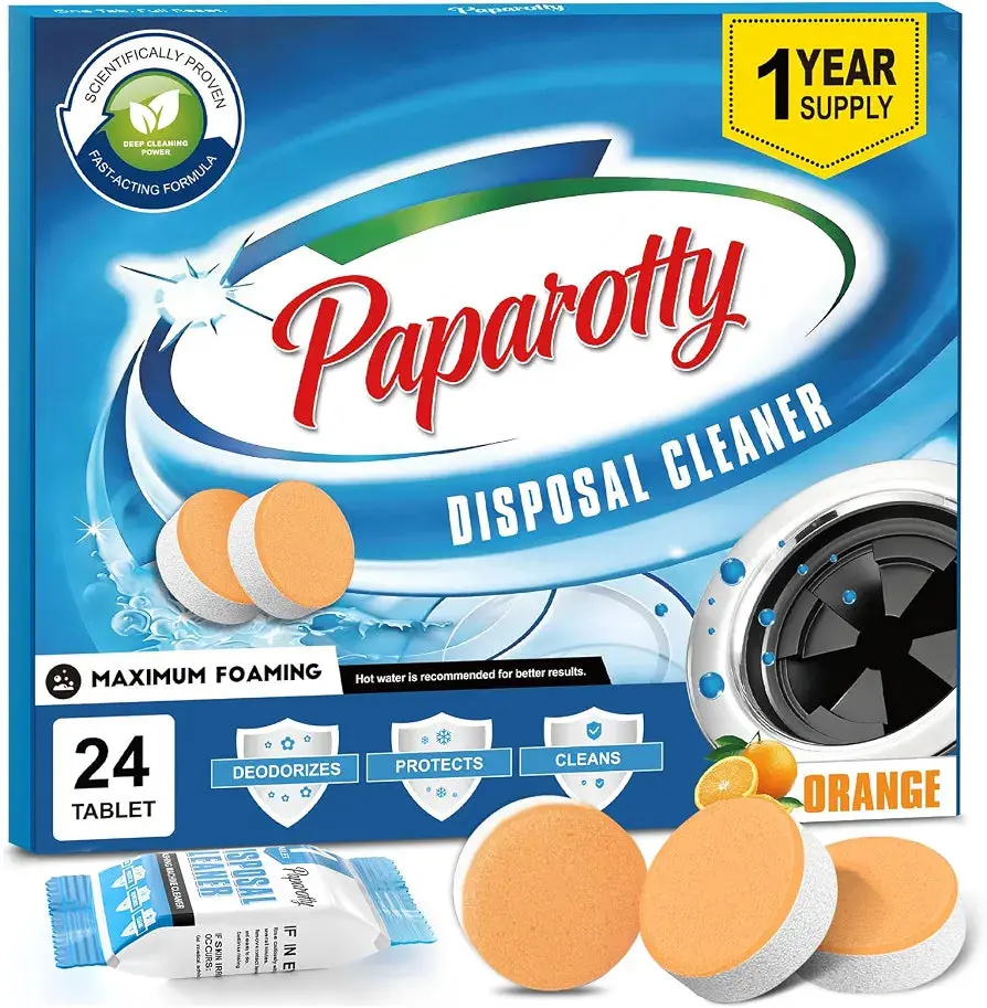 Garbage Disposal Cleaner Tablets, Deep Clean & Deodorizer Pods for Kitchen Sink Disposal, Help Remove Odor, Grease & Food Residue, Easy Monthly Maintenance