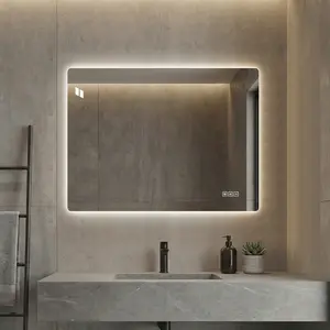 LED Bathroom Vanity Mirror (24/32 Inch) - Wall-Mounted, Front & Backlit, Anti-Fog, 3 Color Modes, 5-Level Dimmable, Horizontal/Vertical Installation