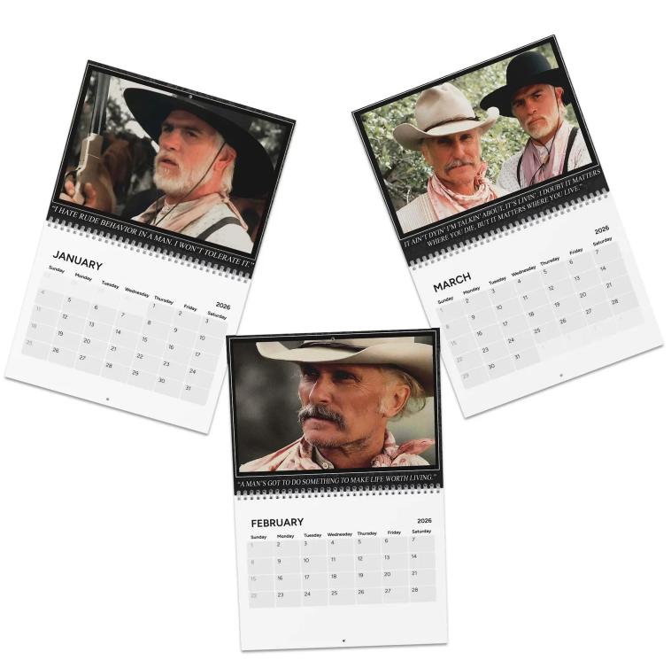 Lonesome Dove 2026 Wall Calendar, Western Cowboys Biscuits And Whores Fan Gifts, Lonesome Dove Celebrity Merchandise, Unique Holiday Gift