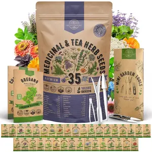 35 Medicinal & Tea Herb Seeds Variety Pack - Non GMO Heirloom