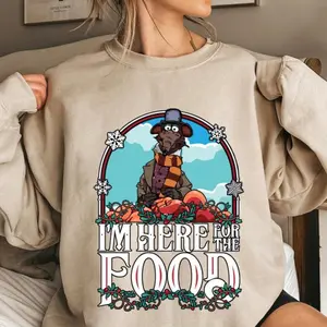 Muppet Christmas Carol Tee Shirt, I'm Here For The Food Shirt, Vintage Christmas Sweatshirt Cute Cozy Gift for Her And Him, Full Size, Full Color