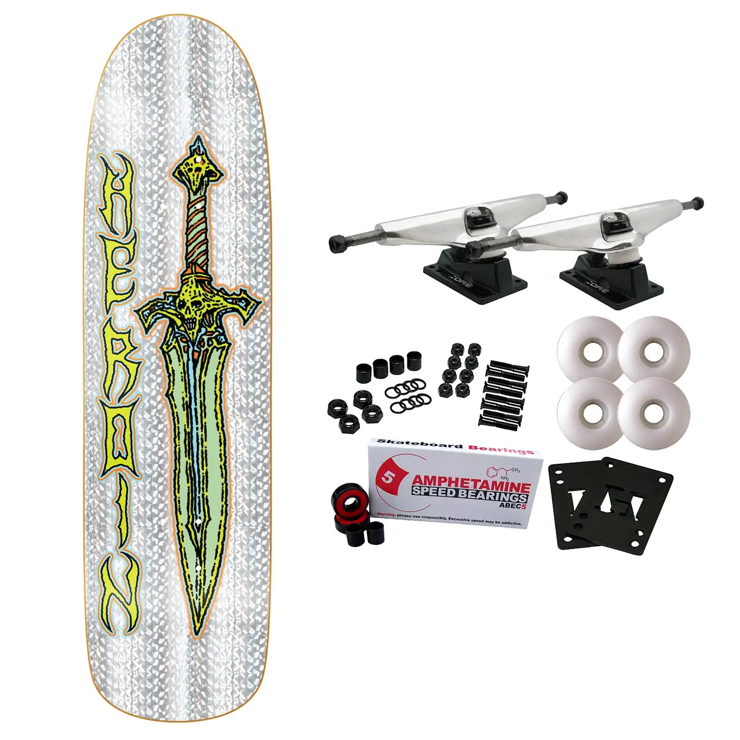 Heroin Skateboard Complete Sword 9.0" x 31.5"