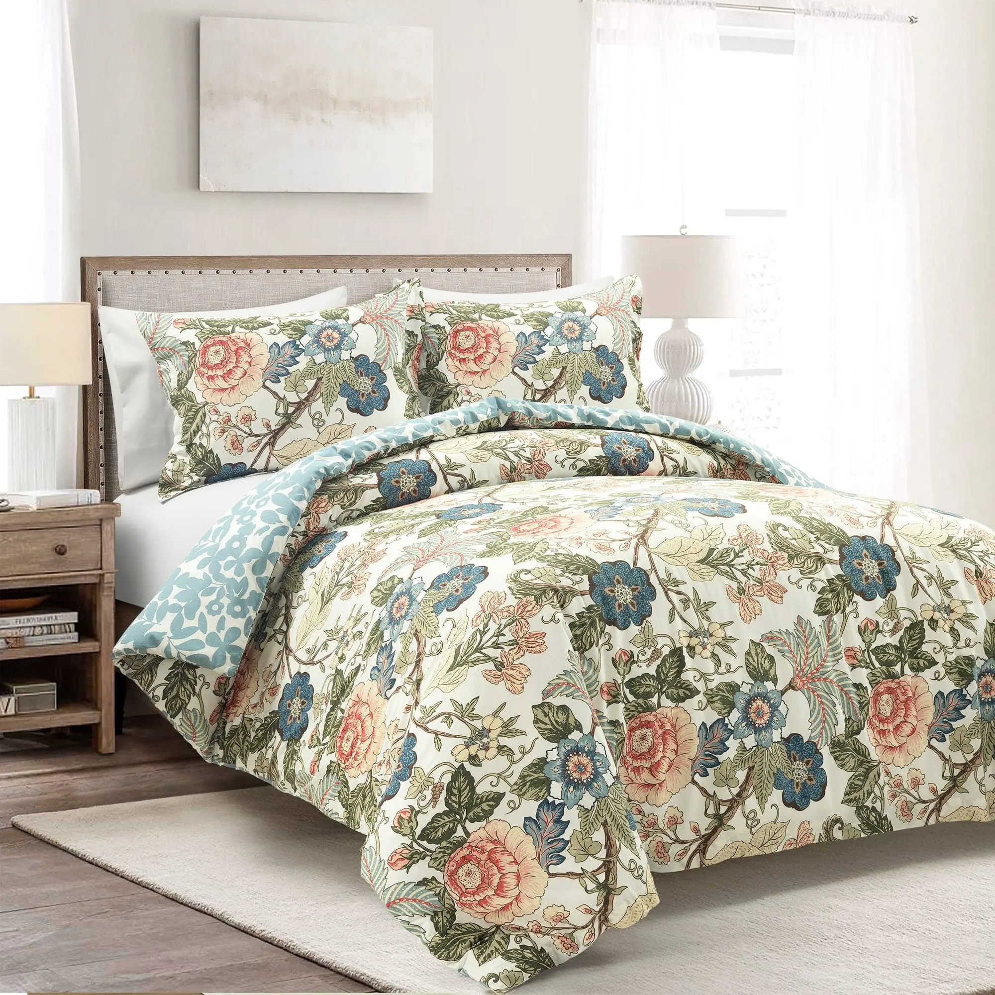 Lush Decor Sydney Reversible Cotton Duvet Cover Set Lush Decor Sydney Reversible Cotton Duvet Cover Set
