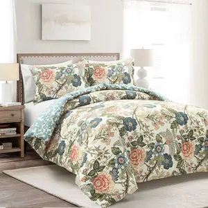 Lush Decor Sydney Reversible Cotton Duvet Cover Set