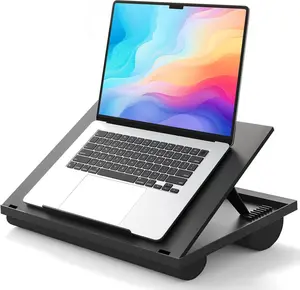Adjustable Laptop Stand with 8 Angles - Dual Cushion Desk for Sofa, Bed, Car or Work Table by