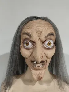 Terrifying Npc Masks for Men and Women, Ghost Costume for Halloween Parties and Escape Rooms, Creepy Dress Up for Haunted House Events