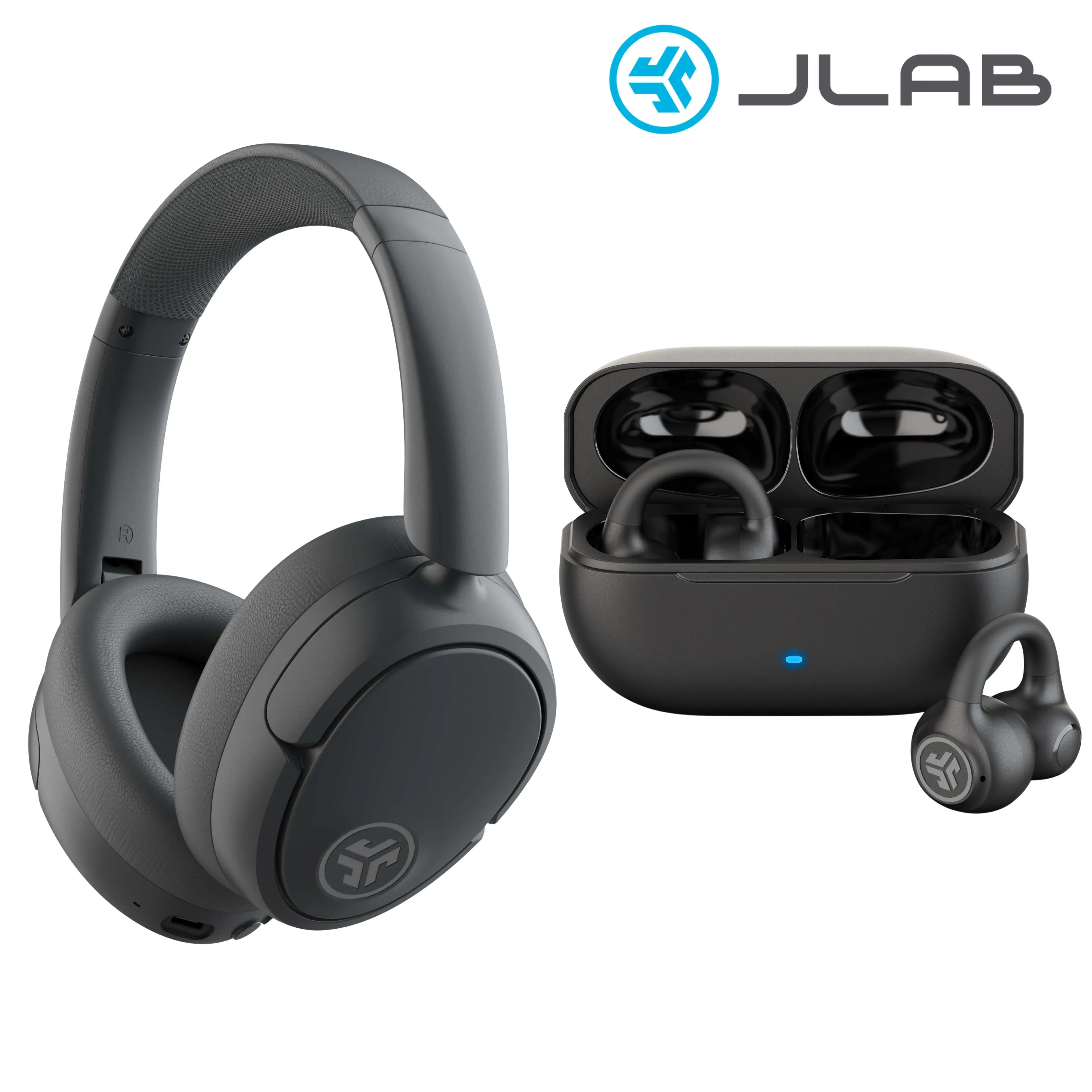 JLab JBuds Lux Headphones & Flex Open Earbuds Gift Set JLab JBuds Lux Headphones & Flex Open Earbuds Gift Set