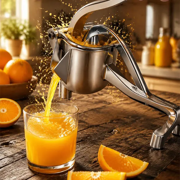Metal Hand Press Lemon Squeezer Portable Manual Citrus Juicer, Hand Fruit Juice Extractor for Orange Lime Citrus Fruits Kitchen Gadget